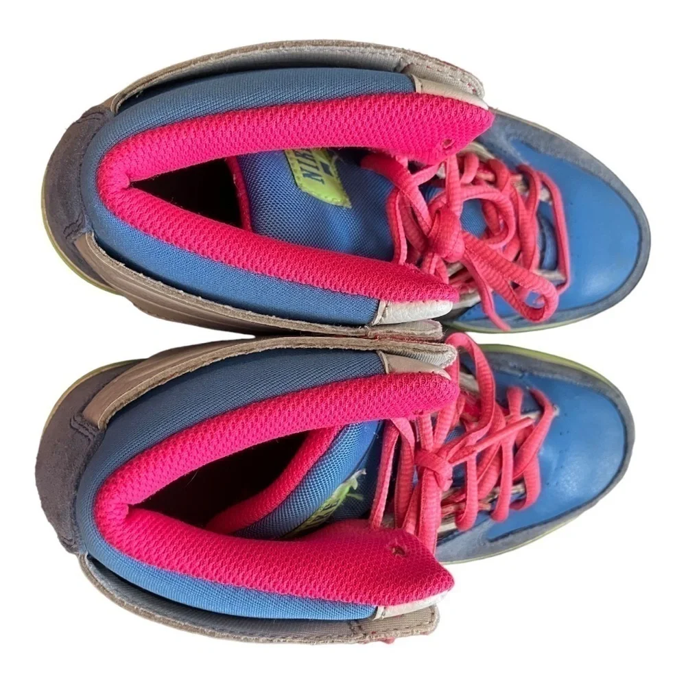Nike Ruckus 2 High Grey Blue Fuchsia Skate Shoes 3Y